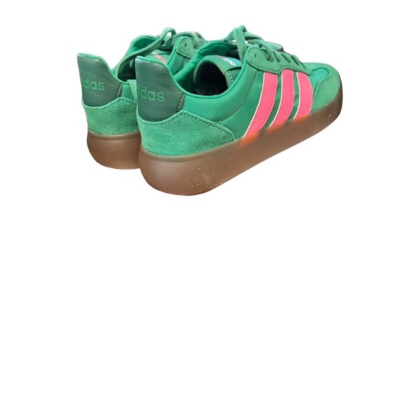 Womens Adidas barreda Sneakers 7.5 Green with Pink Stripes - Picture 5 of 8